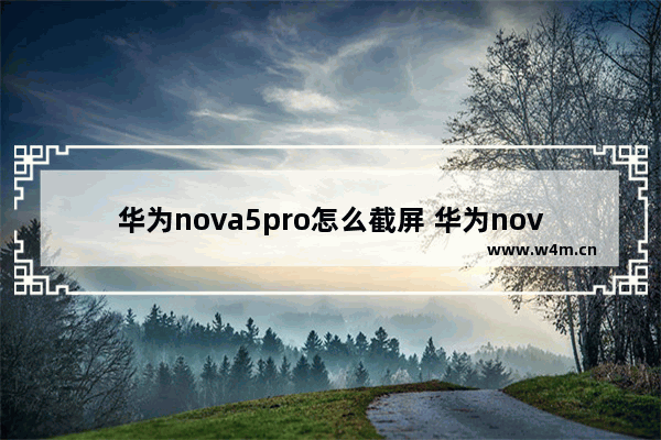 华为nova5pro怎么截屏 华为nova5pro怎么截屏多种截图方式可选择