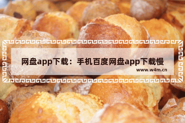 网盘app下载：手机百度网盘app下载慢怎么解决