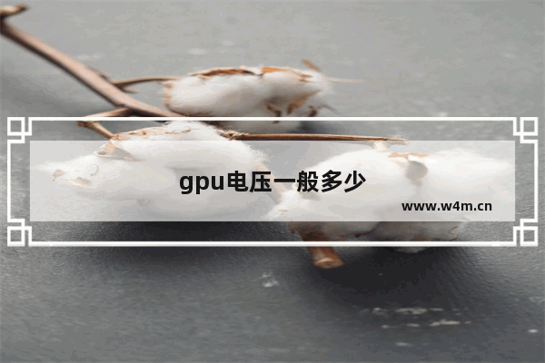 gpu电压一般多少