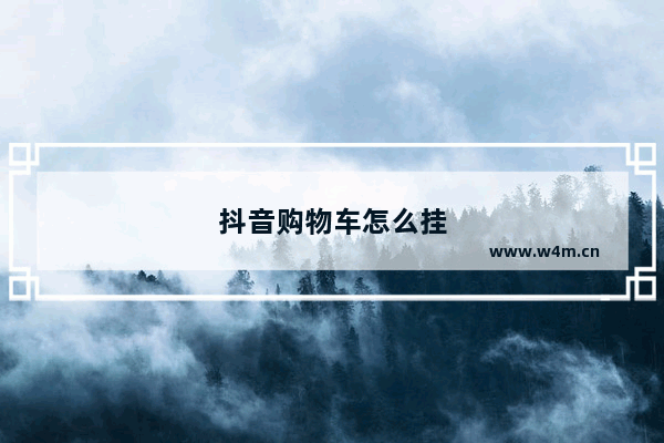 抖音购物车怎么挂