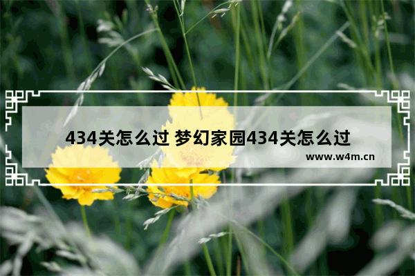 434关怎么过 梦幻家园434关怎么过