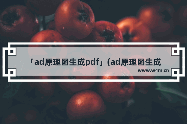 「ad原理图生成pdf」(ad原理图生成pdf内容不全)