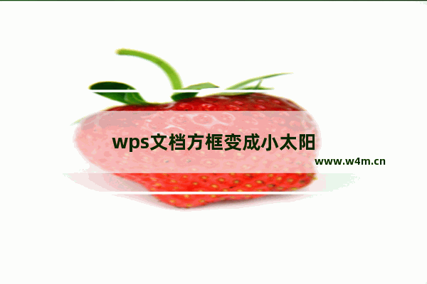 wps文档方框变成小太阳