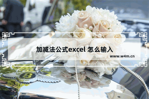 加减法公式excel 怎么输入