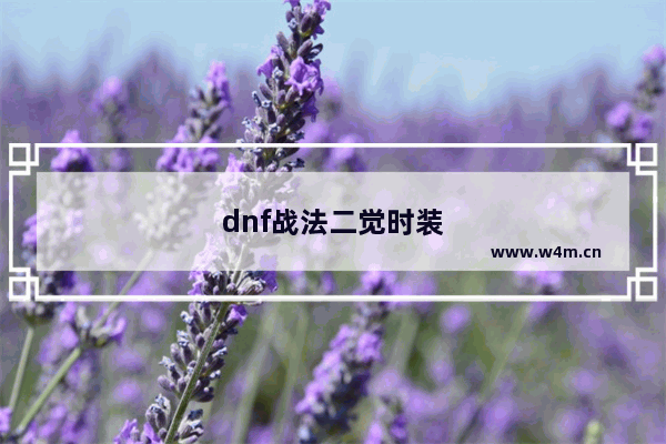 dnf战法二觉时装