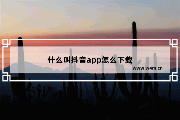 什么叫抖音app怎么下载