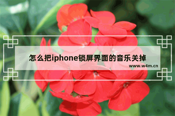 怎么把iphone锁屏界面的音乐关掉