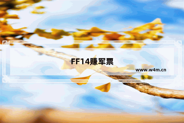 FF14赚军票