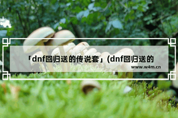 「dnf回归送的传说套」(dnf回归送的传说套是永久的吗)