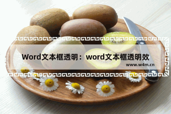 Word文本框透明：word文本框透明效果