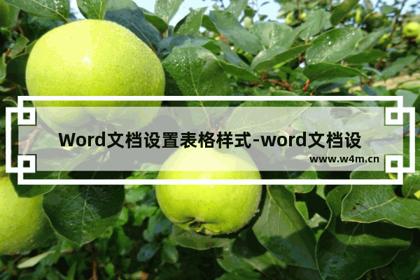 Word文档设置表格样式-word文档设置表格样式表格网1