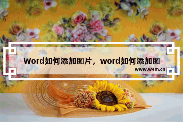 Word如何添加图片，word如何添加图片水印