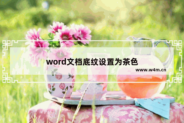 word文档底纹设置为茶色