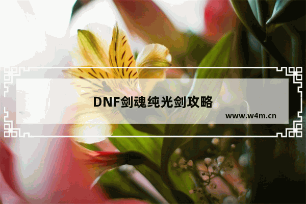 DNF剑魂纯光剑攻略