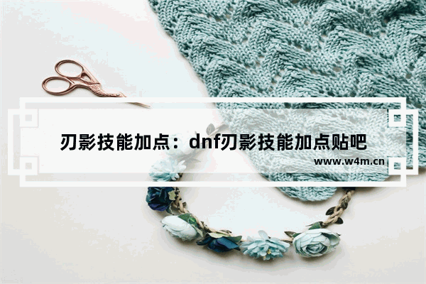 刃影技能加点：dnf刃影技能加点贴吧