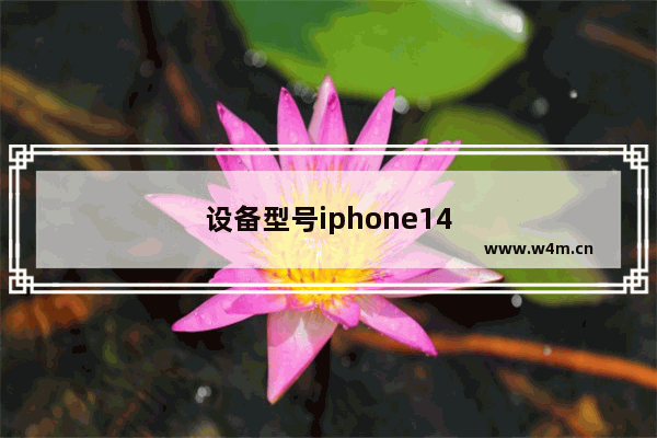 设备型号iphone14