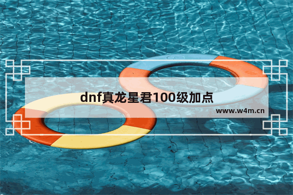 dnf真龙星君100级加点