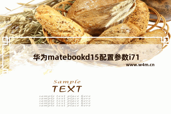 华为matebookd15配置参数i71165