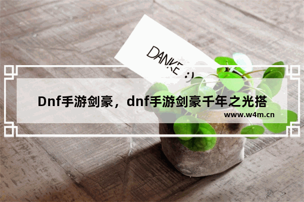 Dnf手游剑豪，dnf手游剑豪千年之光搭配