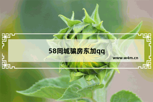 58同城骗房东加qq