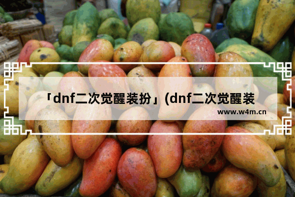 「dnf二次觉醒装扮」(dnf二次觉醒装扮外观女气功哪个好看)