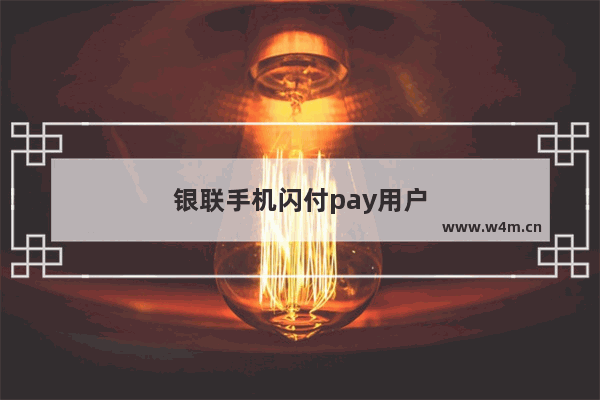 银联手机闪付pay用户