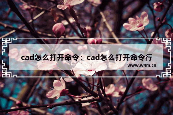 cad怎么打开命令：cad怎么打开命令行窗口