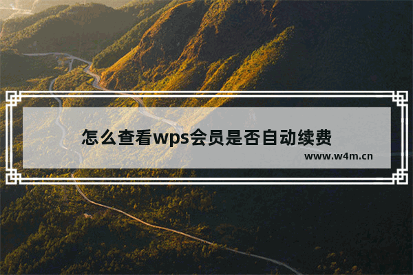 怎么查看wps会员是否自动续费