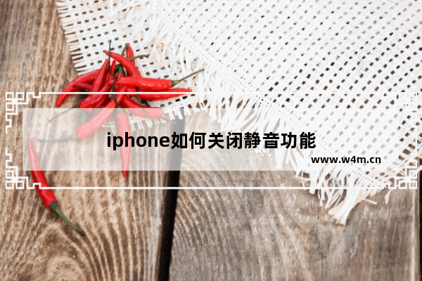 iphone如何关闭静音功能