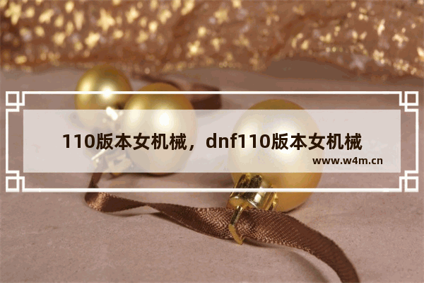 110版本女机械，dnf110版本女机械加点