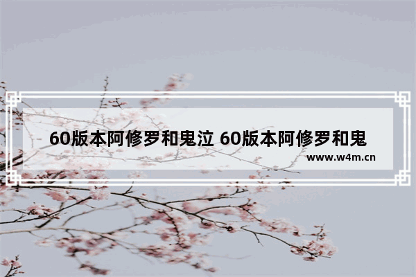 60版本阿修罗和鬼泣 60版本阿修罗和鬼泣刷图