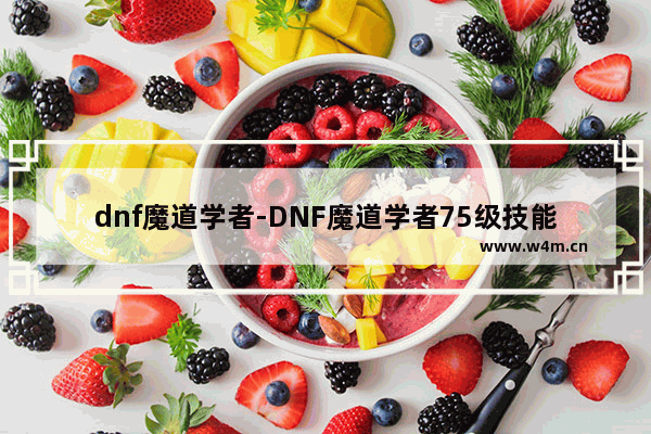 dnf魔道学者-DNF魔道学者75级技能