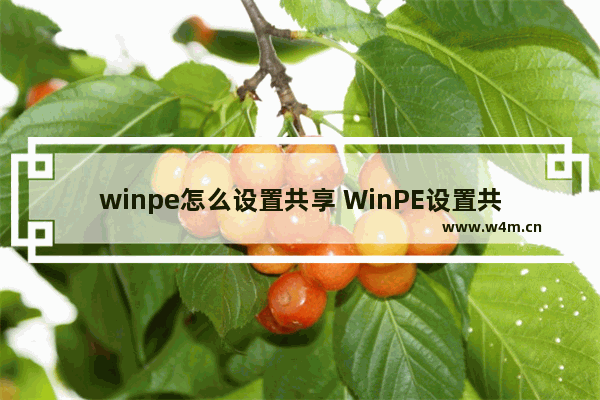 winpe怎么设置共享 WinPE设置共享方法