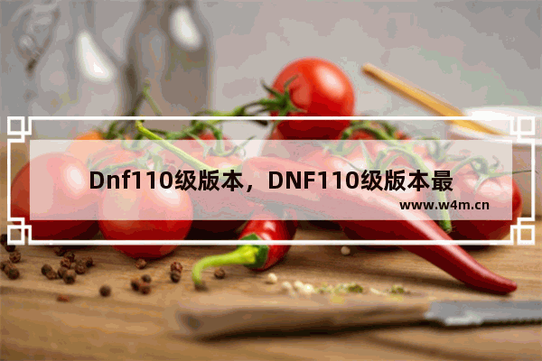 Dnf110级版本，DNF110级版本最强神话