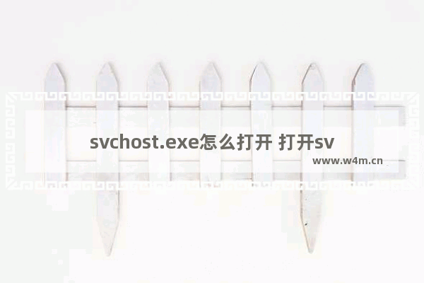 svchost.exe怎么打开 打开svchost.exe的方法