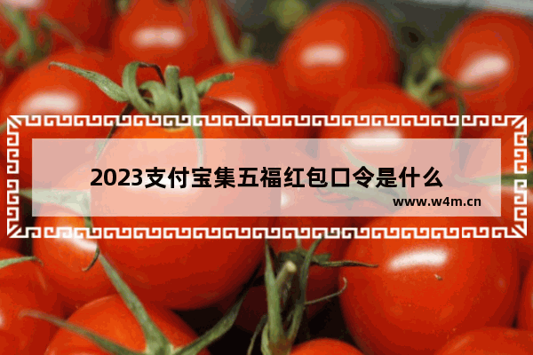 2023支付宝集五福红包口令是什么