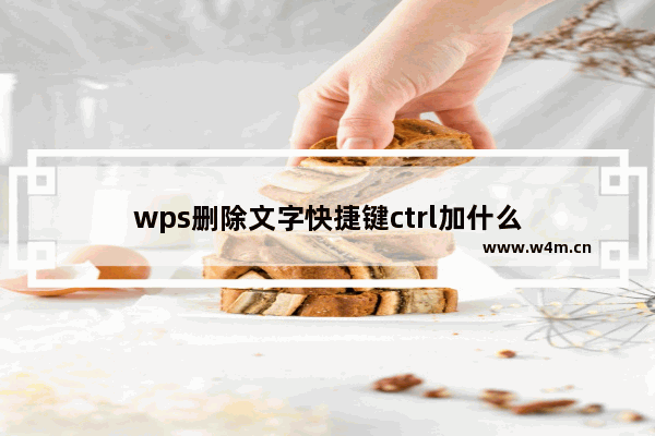 wps删除文字快捷键ctrl加什么