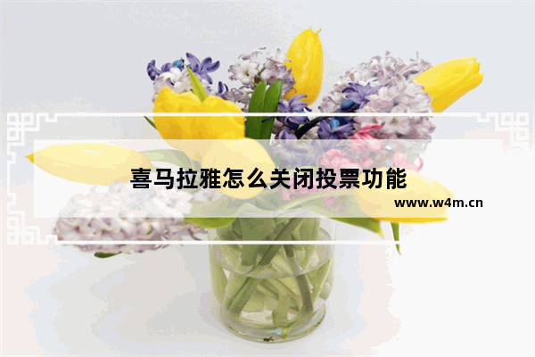 喜马拉雅怎么关闭投票功能