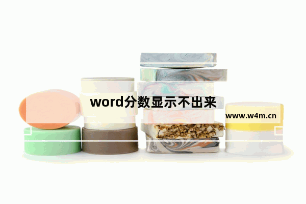 word分数显示不出来