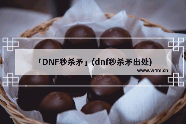 「DNF秒杀矛」(dnf秒杀矛出处)