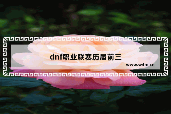 dnf职业联赛历届前三