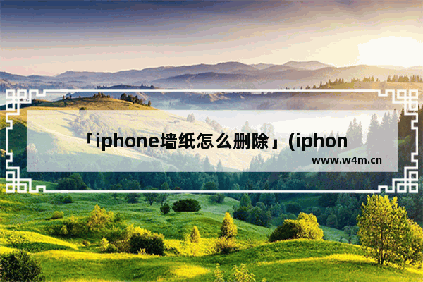 「iphone墙纸怎么删除」(iphone墙纸怎么删除其他的)