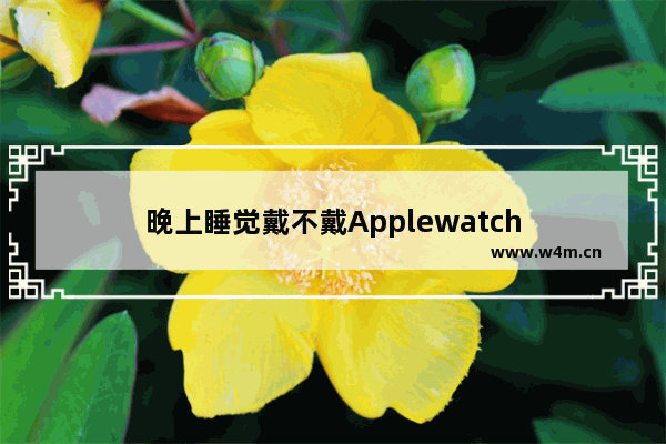 晚上睡觉戴不戴Applewatch