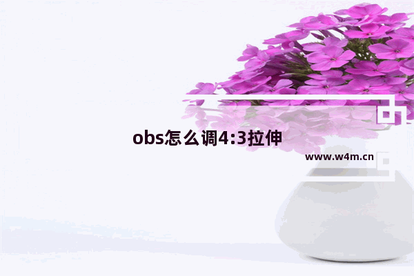 obs怎么调4:3拉伸