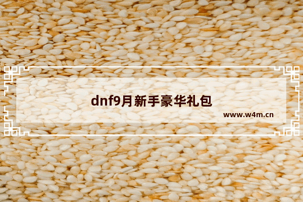 dnf9月新手豪华礼包