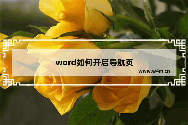 word如何开启导航页