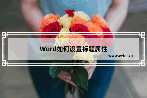 Word如何设置标题属性