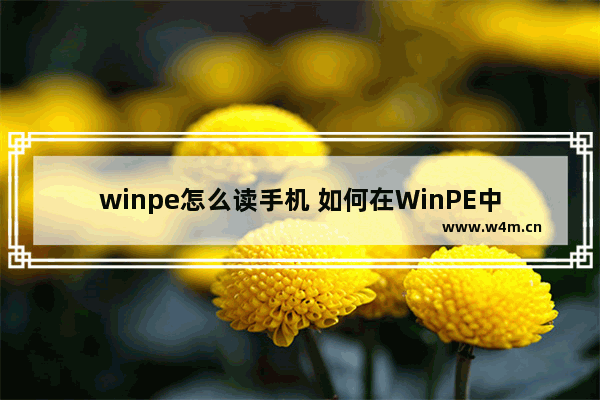 winpe怎么读手机 如何在WinPE中连接手机？