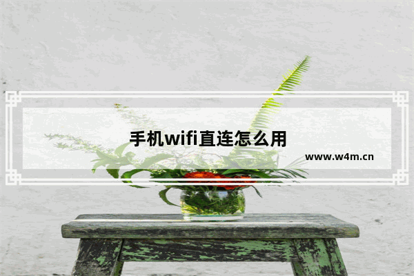 手机wifi直连怎么用