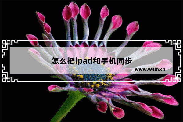 怎么把ipad和手机同步